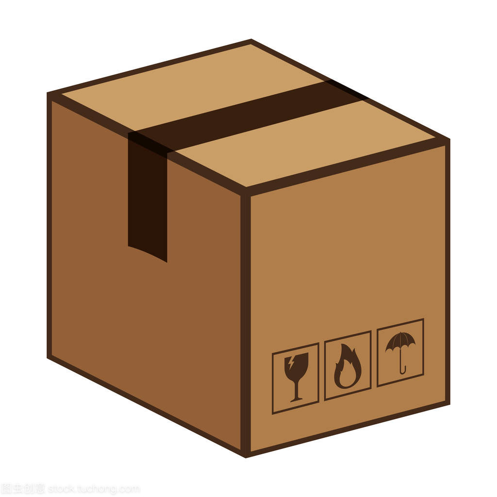 纸箱盒包装图标